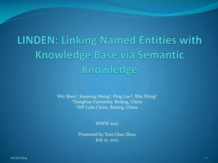 linden linking named entities with knowledge base via semantic knowledge