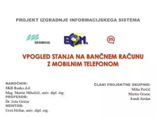 projekt izgradnje informacijskega sistema