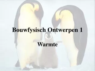 bouwfysisch ontwerpen 1