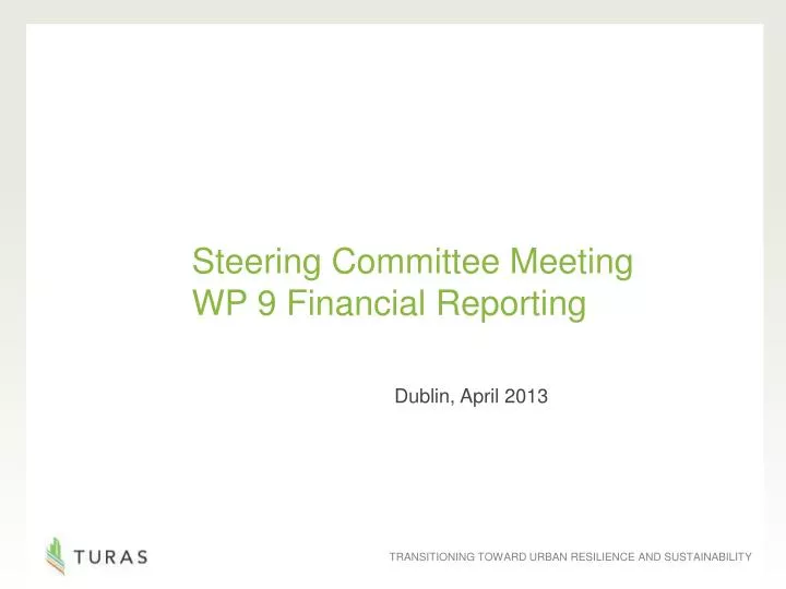 steering committee meeting wp 9 financial reporting
