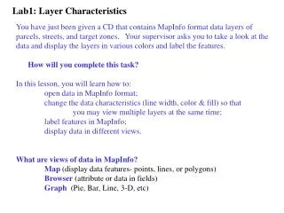 Lab1: Layer Characteristics