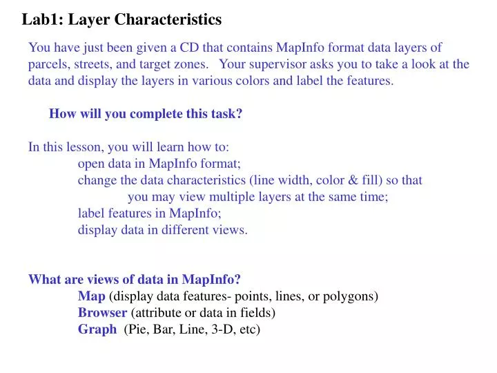 lab1 layer characteristics