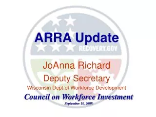 ARRA Update