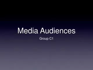 Media Audiences