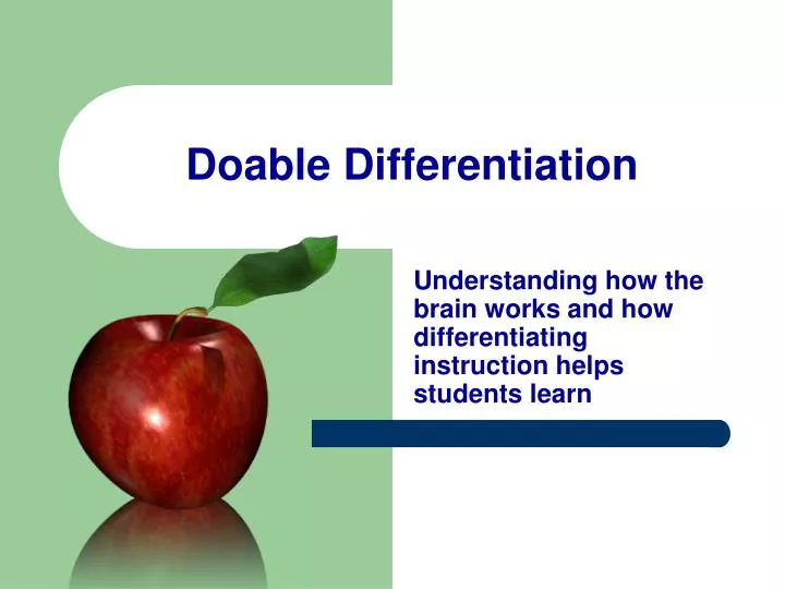 doable differentiation