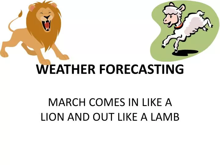 weather forecasting