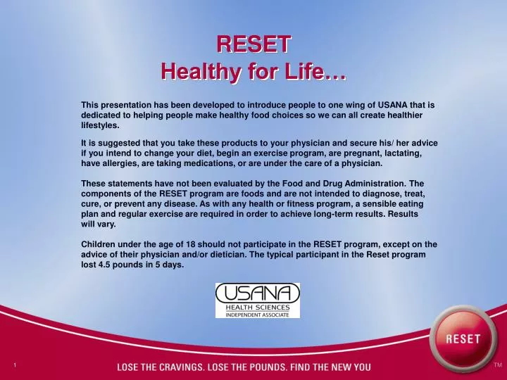 reset healthy for life