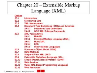 chapter 20 extensible markup language xml