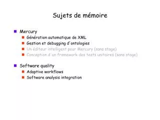 sujets de m moire