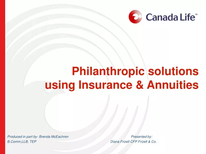 philanthropic solutions using insurance annuities