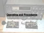 Operating and Procedures - slide 1