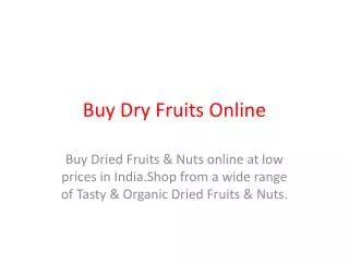 Online Dry Foods Shopping