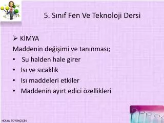 5 s n f fen ve teknoloji dersi