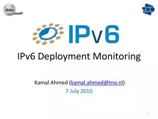 IPv6 Deployment Monitoring