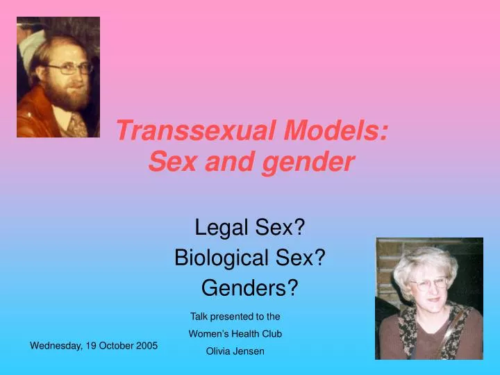 transsexual models sex and gender