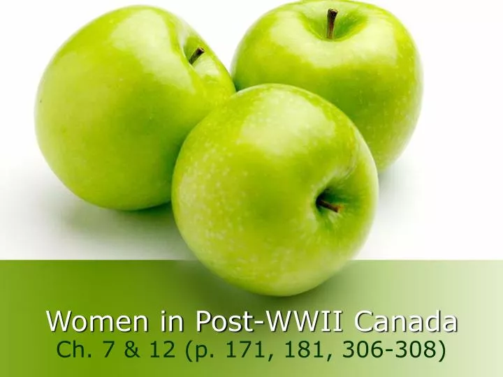women in post wwii canada