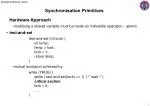 Synchronisation Primitives - slide 1