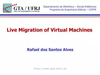 live migration of virtual machines