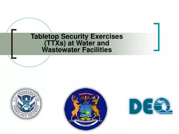 tabletop security exercises ttxs at water and wastewater facilities