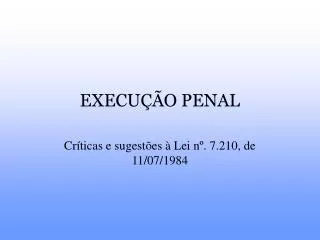 execu o penal