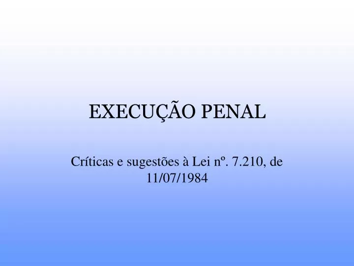 execu o penal