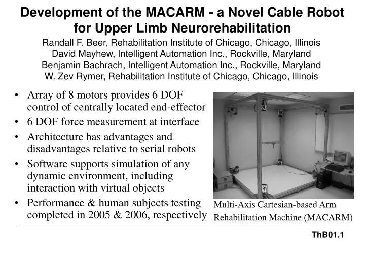 development of the macarm a novel cable robot for upper limb neurorehabilitation