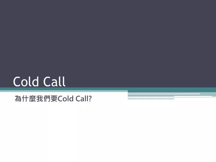 cold call