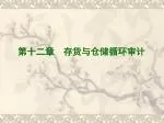 第十二章　存货与仓储循环审计 - slide 1
