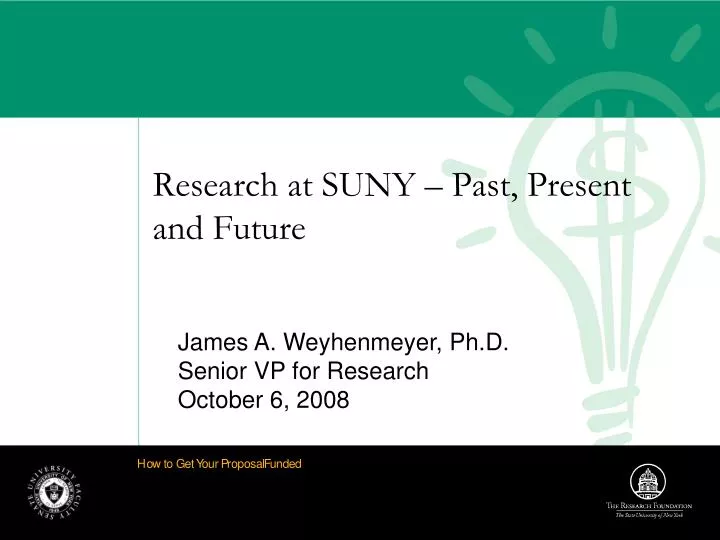 research at suny past present and future