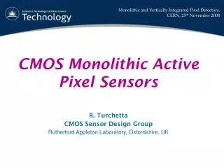 CMOS Monolithic Active Pixel Sensors