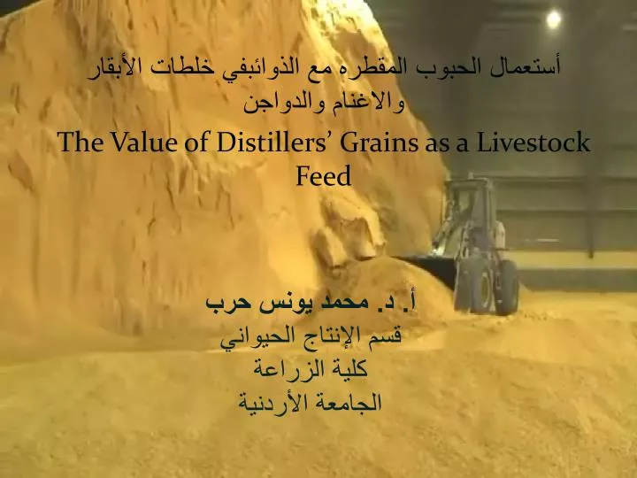 the value of distillers grains as a livestock feed