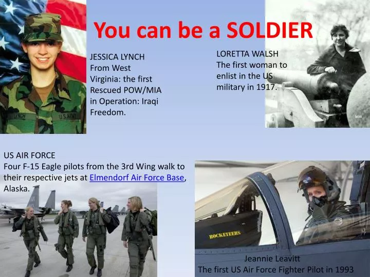 you can be a soldier