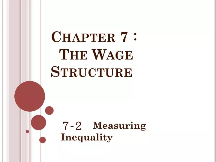 chapter 7 the wage structure