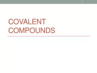 Covalent Compounds