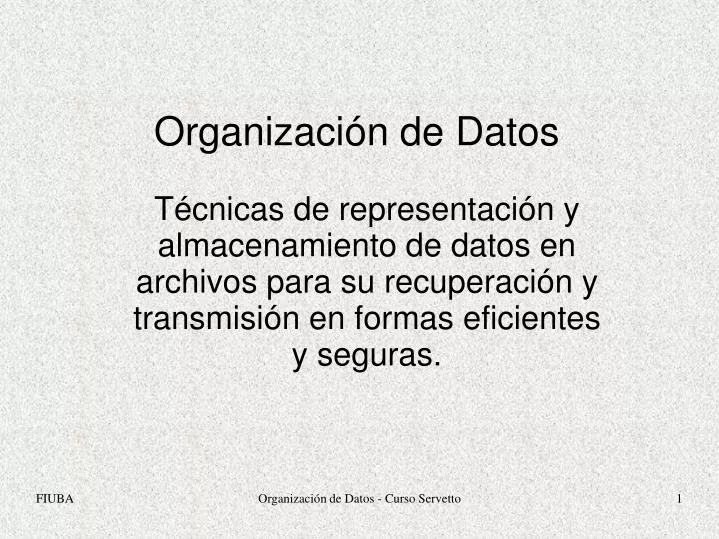 organizaci n de datos