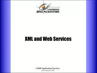 XML and Web Services