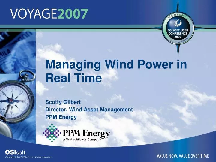managing wind power in real time