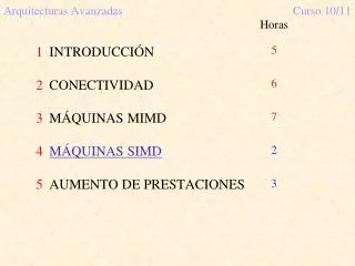 arquitecturas avanzadas curso 10 11