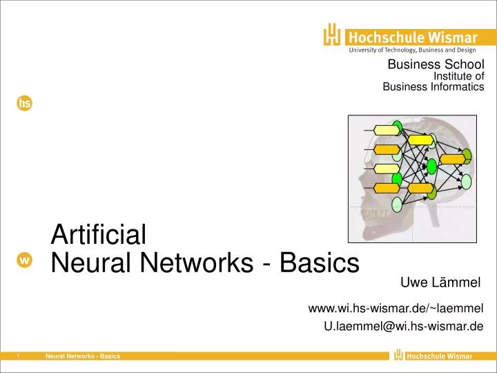 artificial neural networks basics