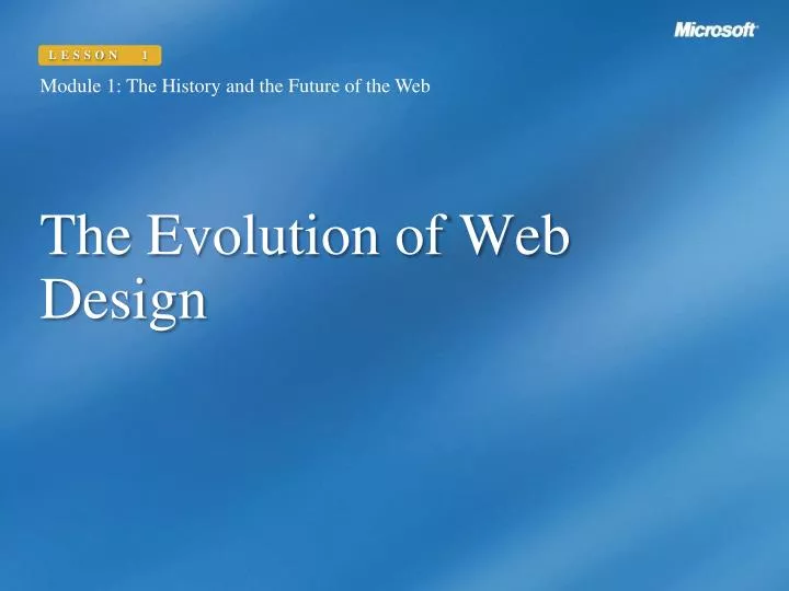 the evolution of web design