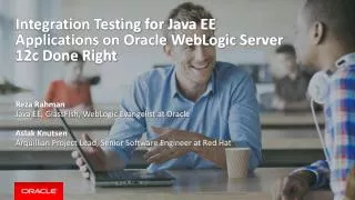 Integration Testing for Java EE Applications on Oracle WebLogic Server 12c Done Right