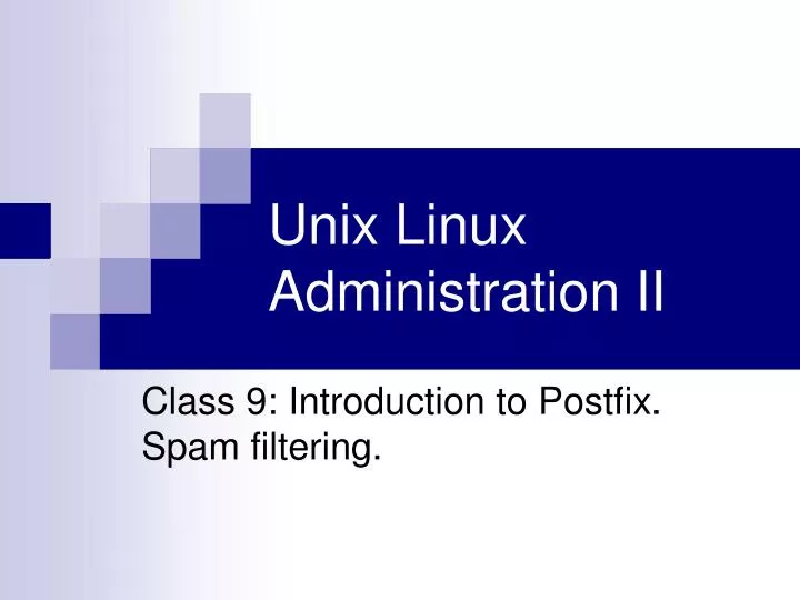 unix linux administration ii