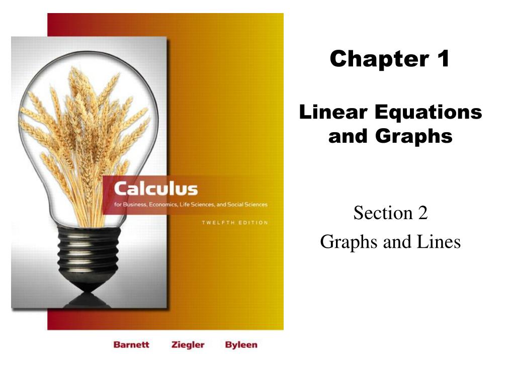 PPT - Chapter 1 Linear Equations and Graphs PowerPoint Presentation ...