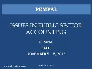 ISSUES IN PUBLIC SECTOR ACCOUNTING