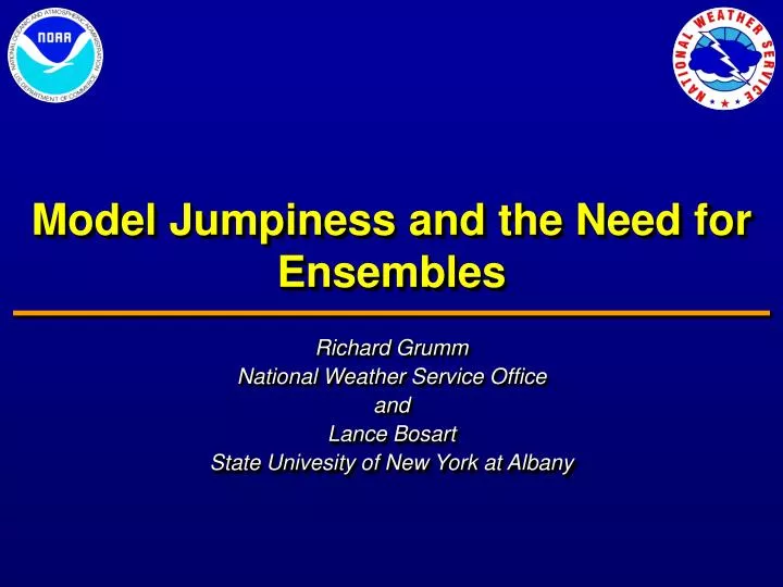 model jumpiness and the need for ensembles