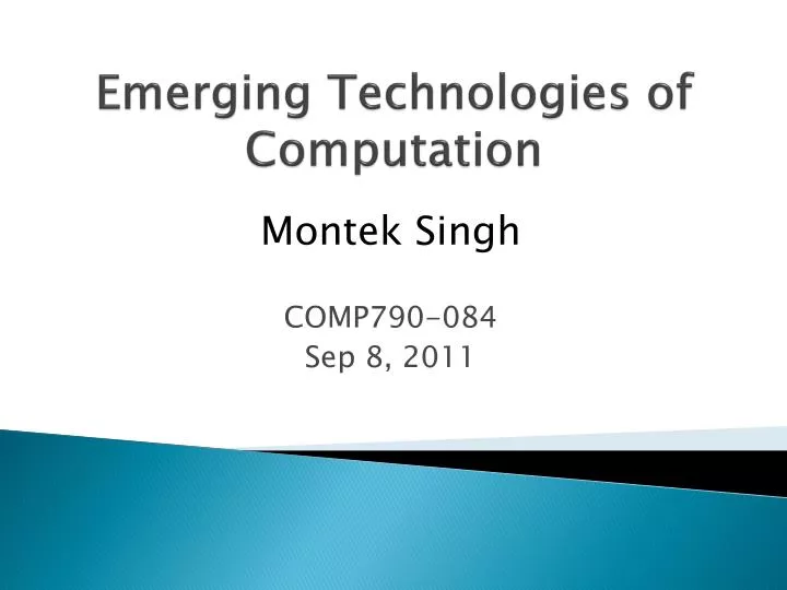 emerging technologies of computation
