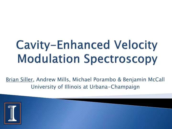 cavity enhanced velocity modulation spectroscopy