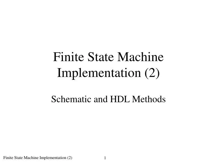 finite state machine implementation 2