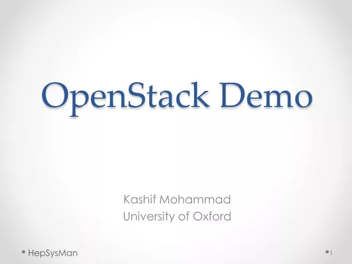 openstack demo
