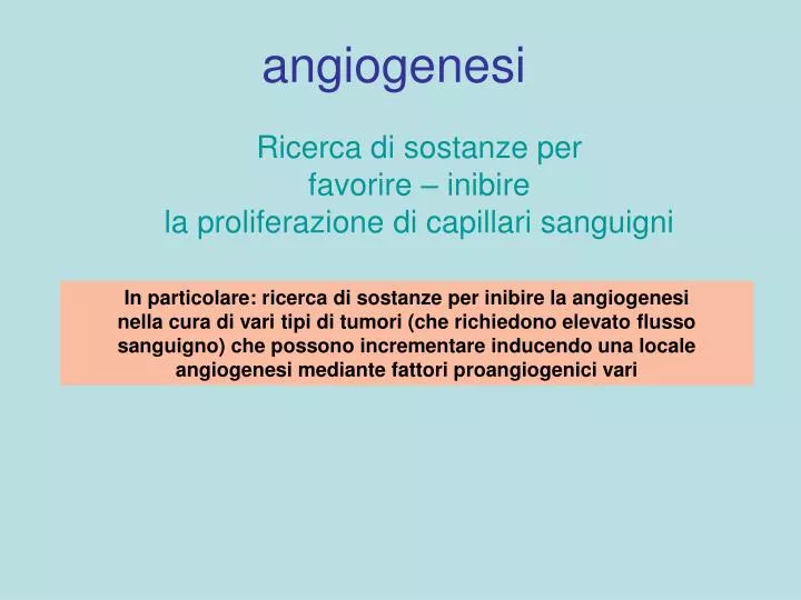 angiogenesi